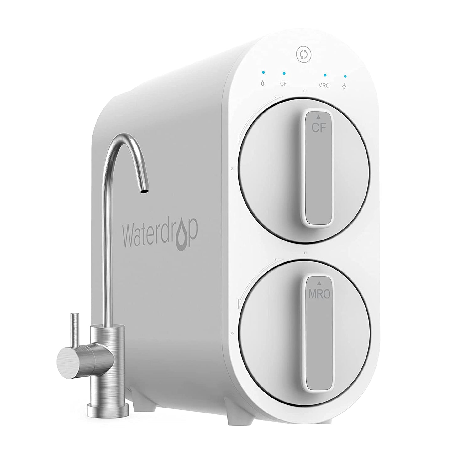 Waterdrop Reverse Osmosis System, 800 GPD, TDS Reduction, No More Calcified Kitchen Appliances, 3:1 Pure-to-Drain, RO without Tank, Reverse Osmosis Water Filter System, LED Intelligent Tap