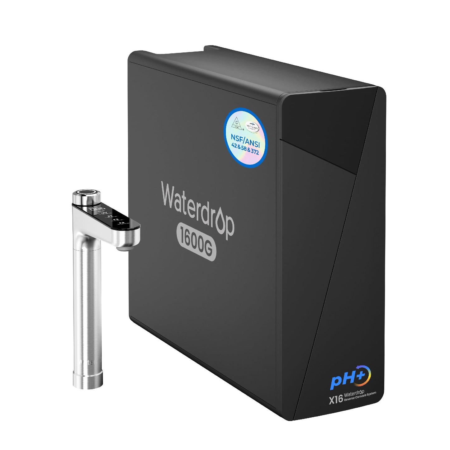 Waterdrop X12 Alkalisches Mineral pH+ Umkehrosmoseanlage, NSF/ANSI 58&372 Zertifiziert, 1200 GPD Schneller Durchfluss, 11-stufige Filtration Tanklos, 3:1 Rein zum Abfluss, Untertisch, BPA Frei